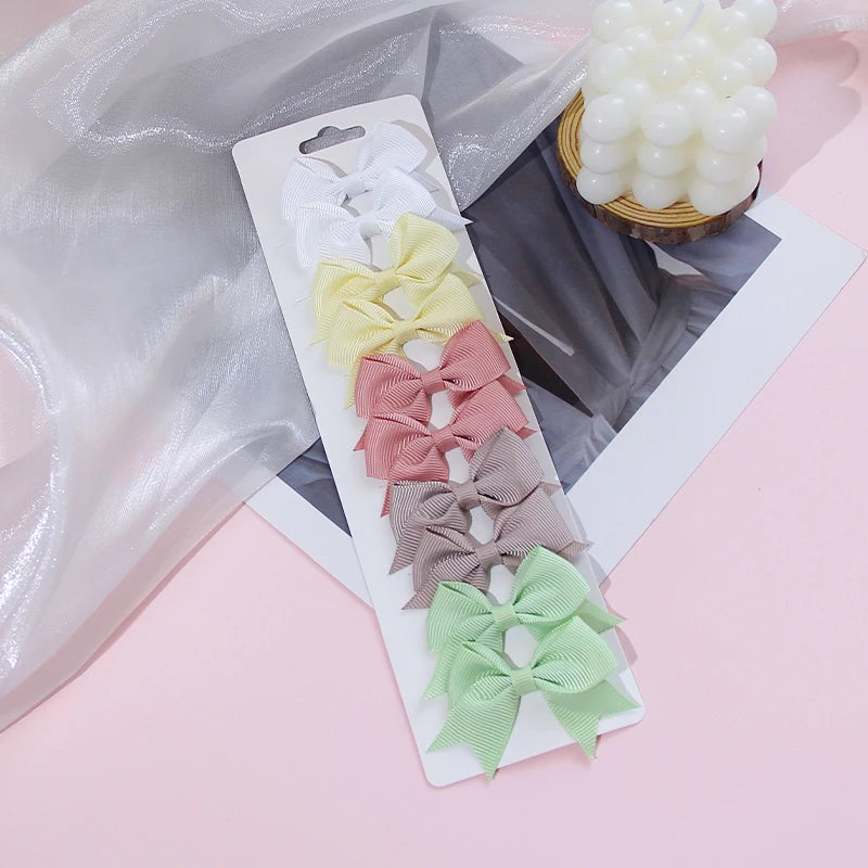 Girls Hair Bow Clips – 10 Pcs