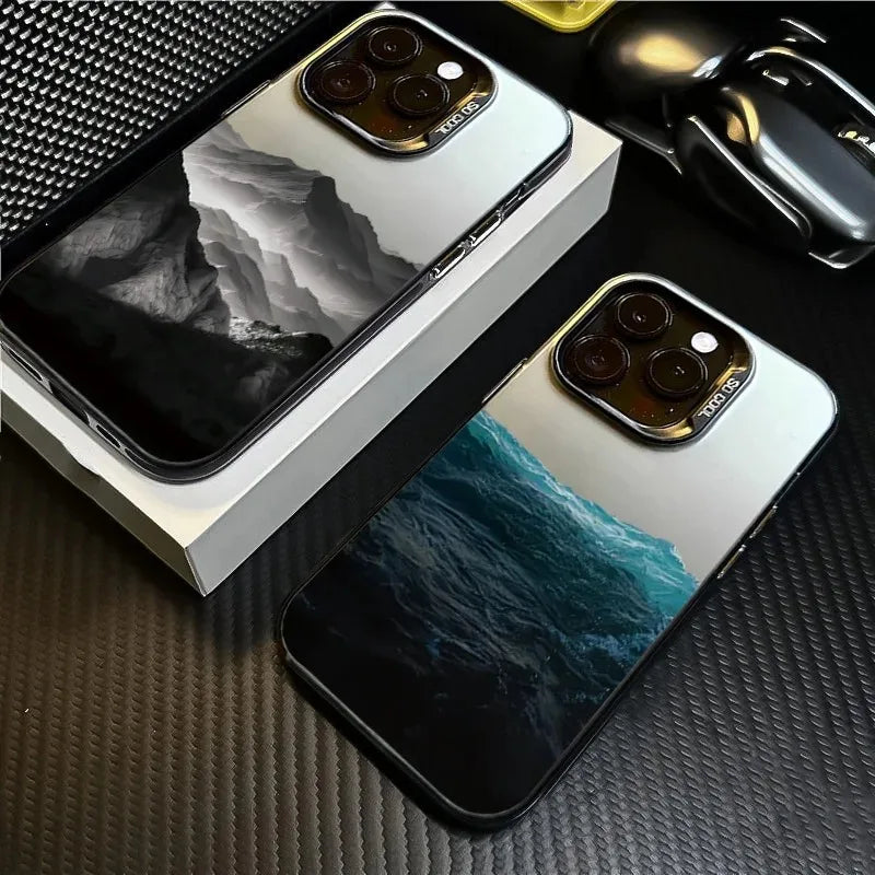 Colorful Mountain Print iPhone Case