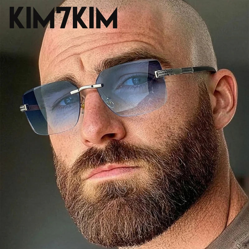 Men's Photochromic Rimless Sunglasses