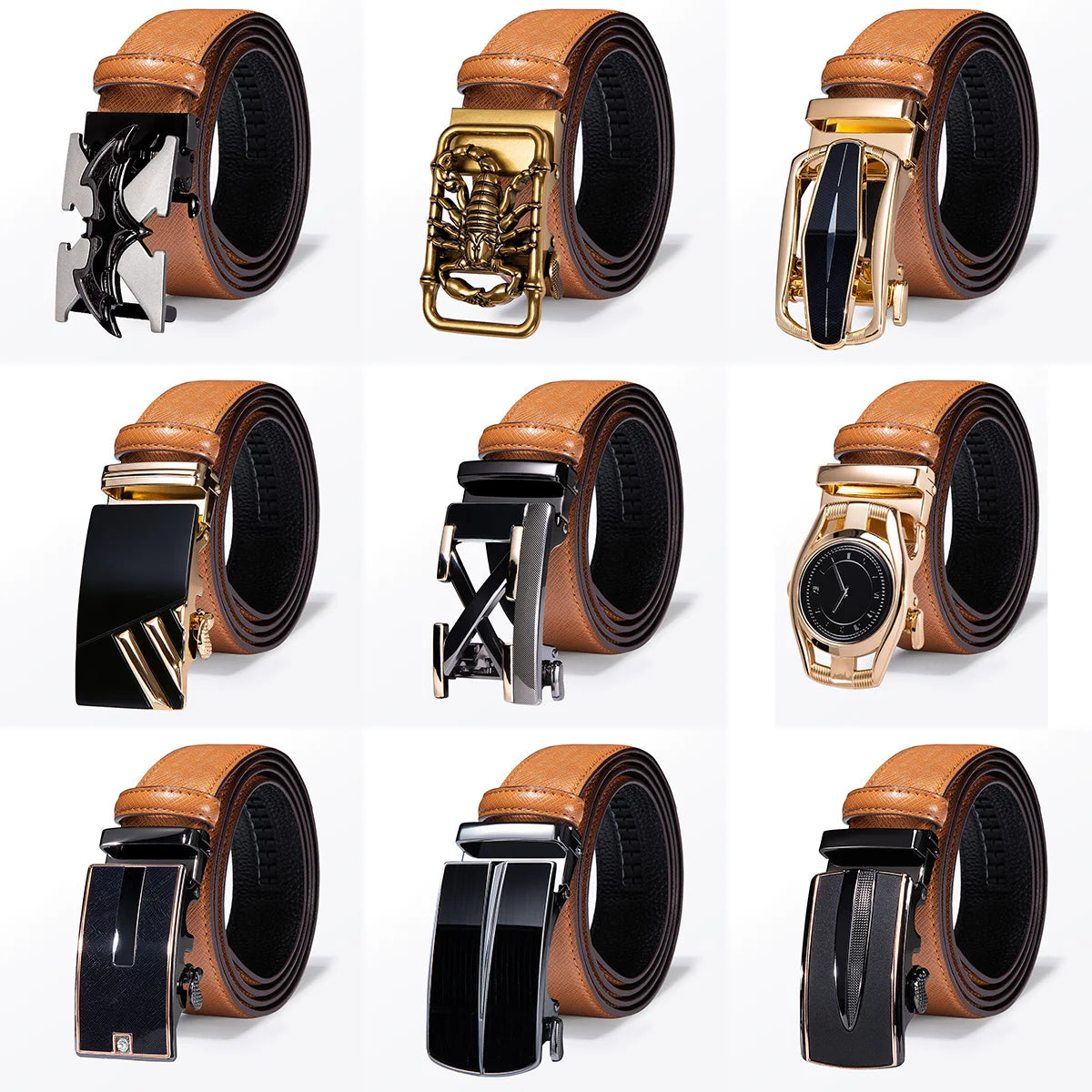 Men's Colorful Leather Jeans Belt
