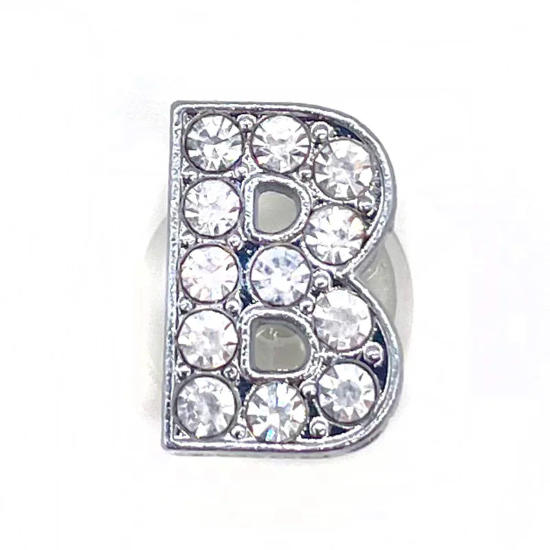 Rhinestone Letter Shoe Charms