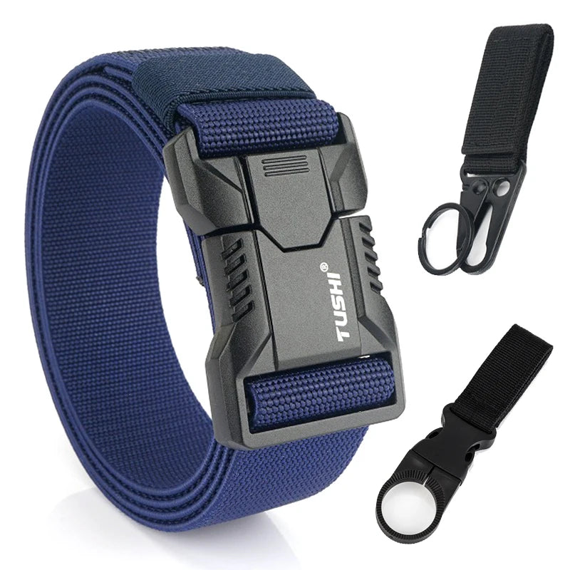 Tactical Elastic Belt with Quick Release Buckle
