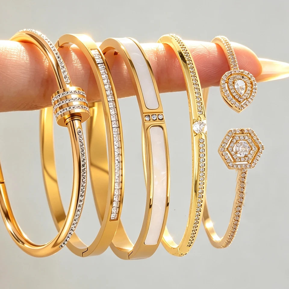 ✨ ZAKOL Sparkling Zircon Bracelet Set
