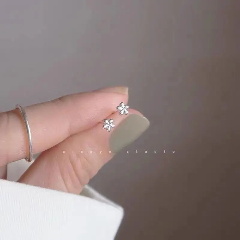 Tiny Metal Charm Stud Earrings