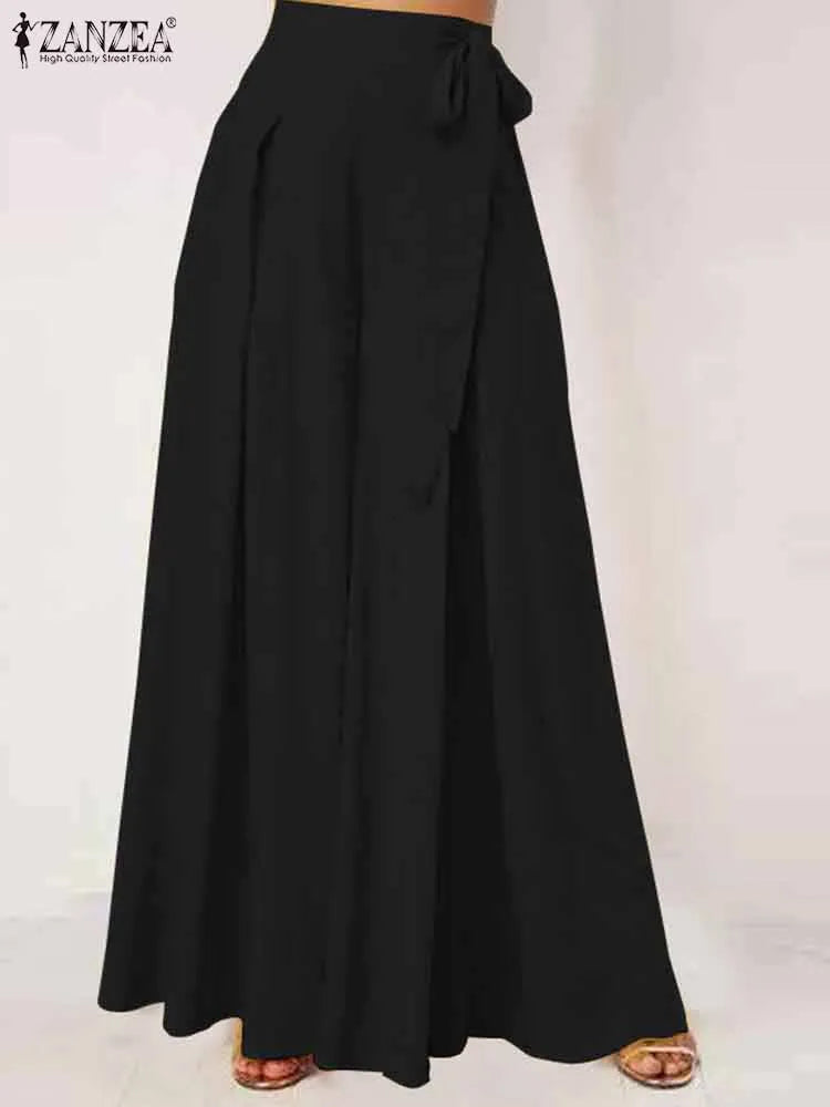 Pleated High Waist Flare Pants