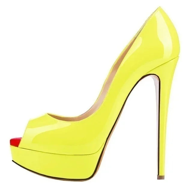 Women's 14cm Platform Peep-Toe Stiletto Heels