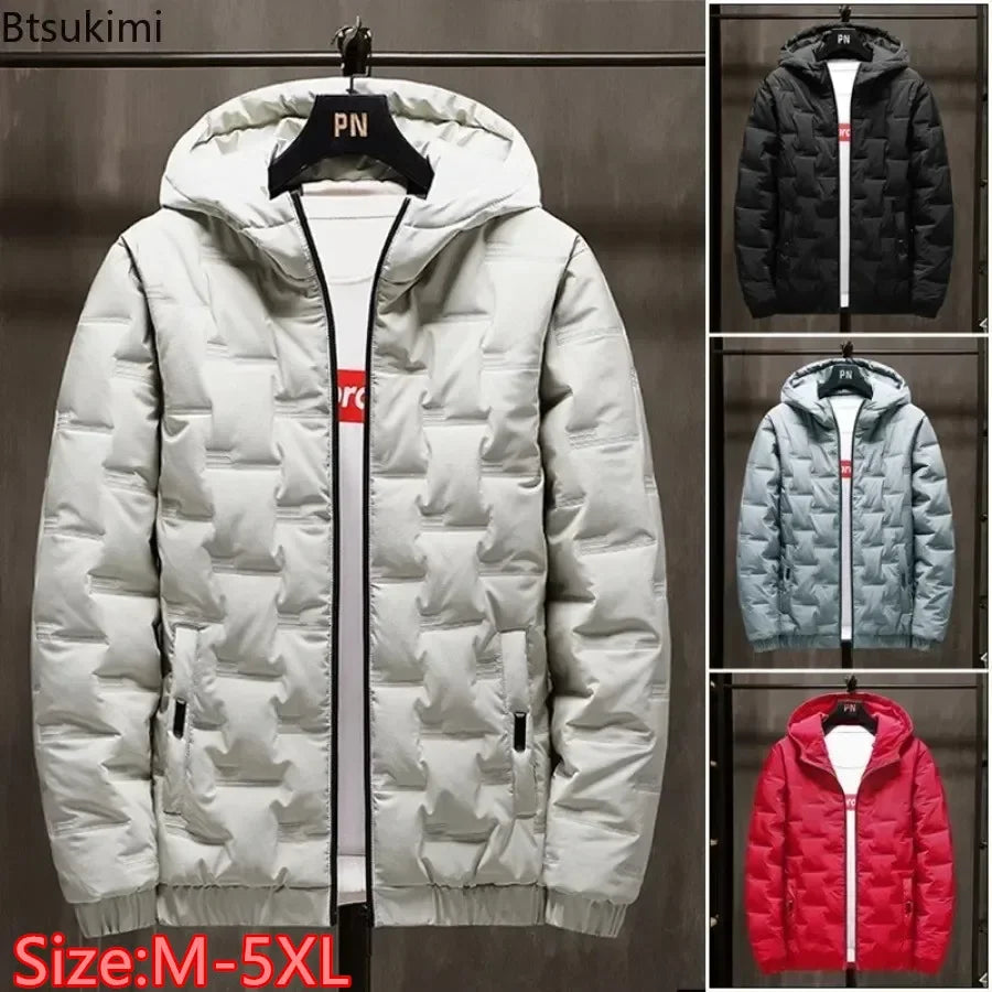 Men's Hooded Padded Zip Jacket