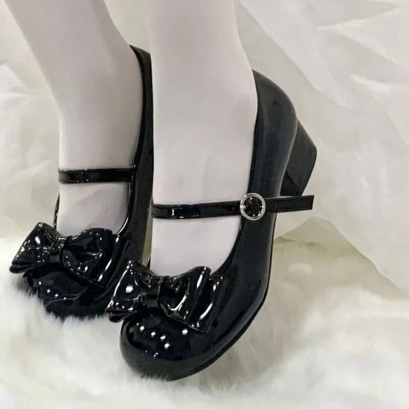 Women's Bow Kitten-Heel Mary Janes