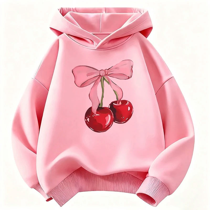 Kids Cherry Bow Hoodie
