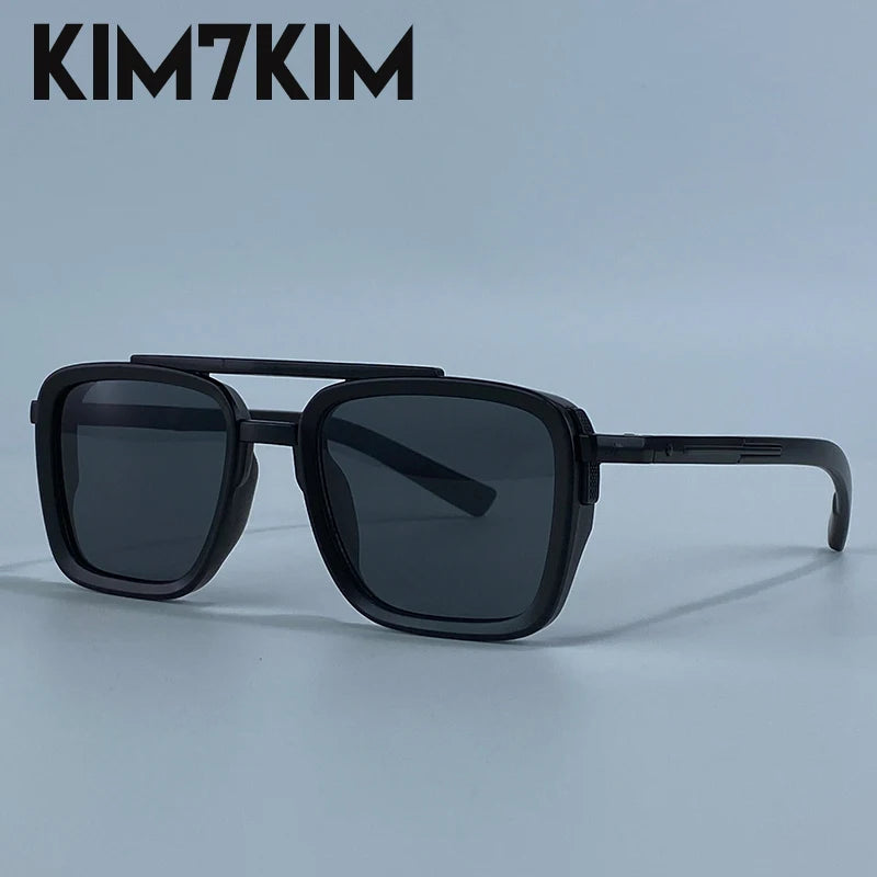 Men's Polarized Double Bridge Square Sunglasses