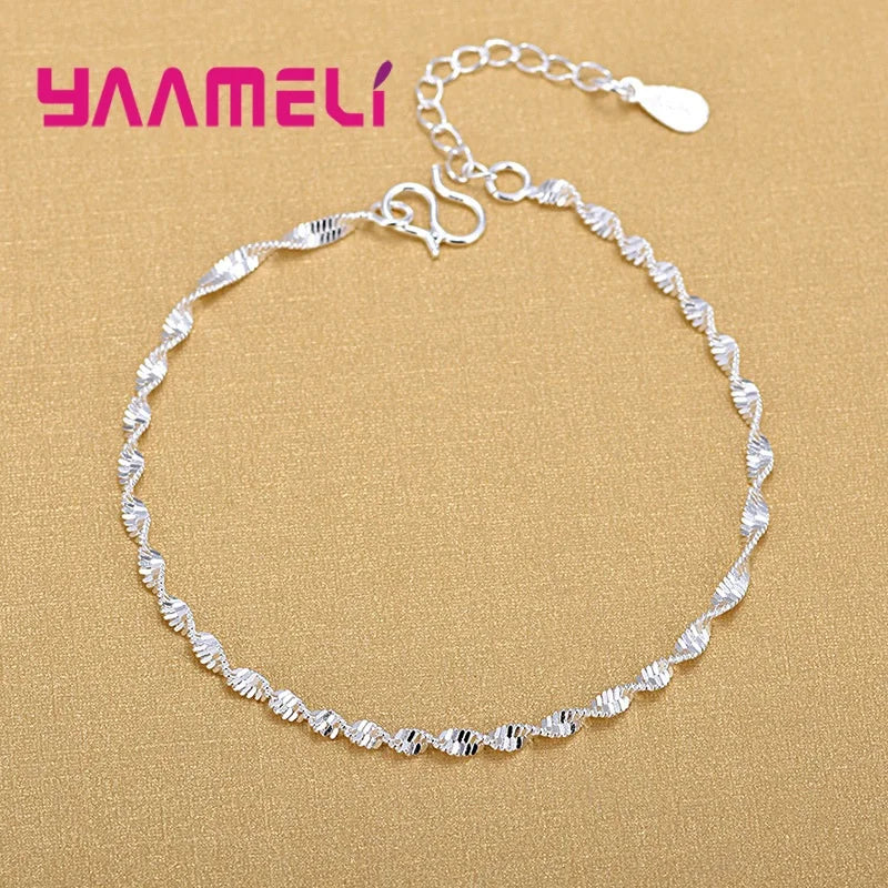925 Silver Boho Charm Anklet