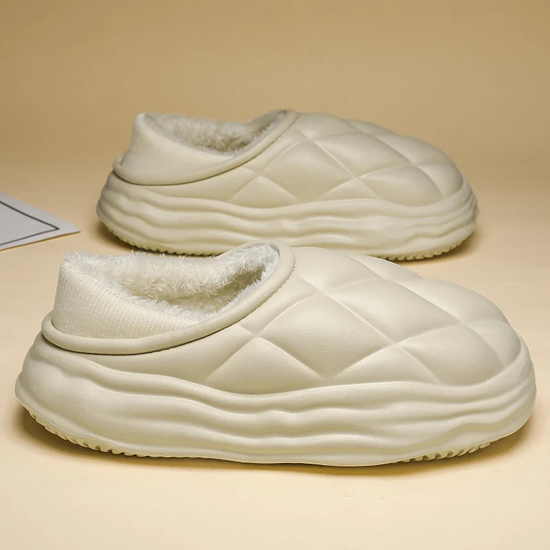 Men's Waterproof Plush Slippers