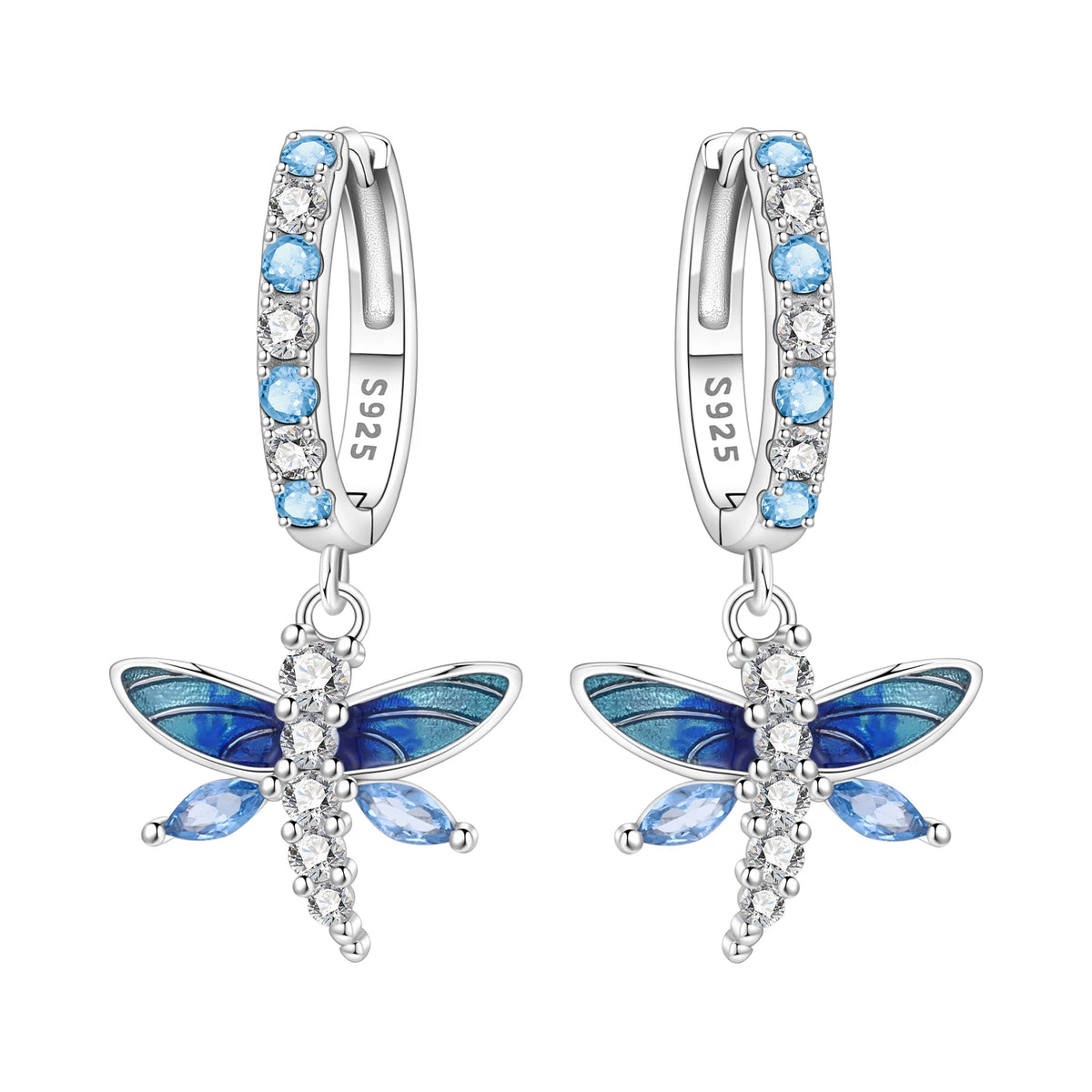 925 Silver Purple Hydrangea Earrings