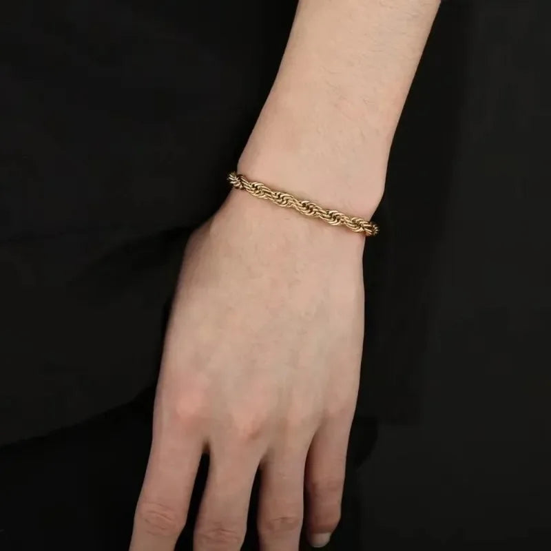 ⛓️ 18K Gold Plated 925 Silver Chain Bracelet