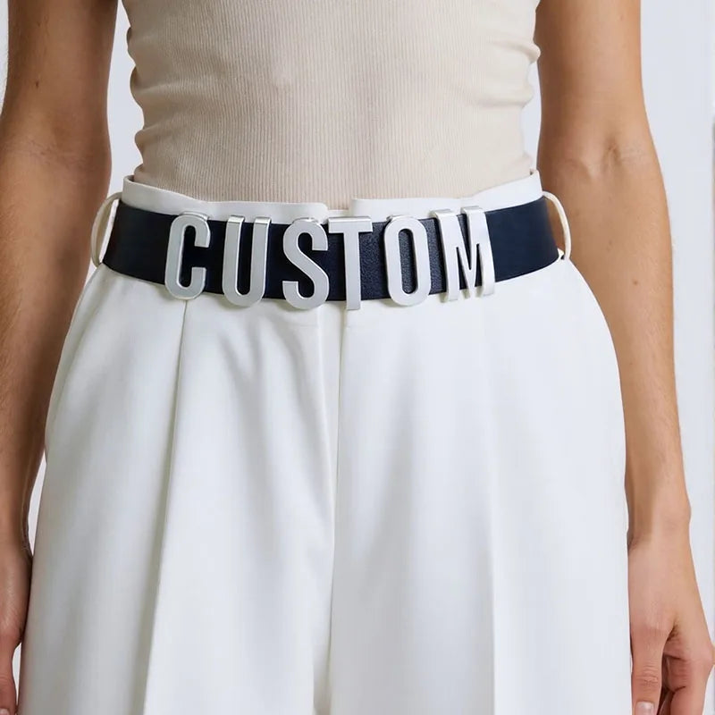 Personalized Name Leather Belly Chain Belt