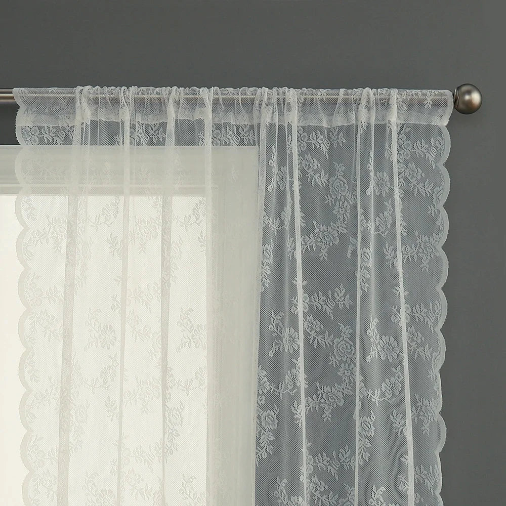 Floral Lace Window Curtain