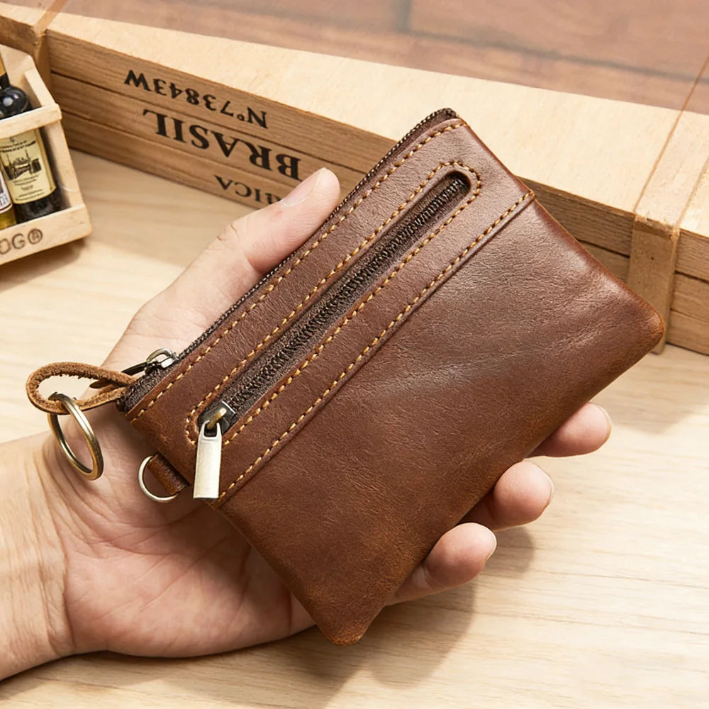 Genuine Leather Zip Wallet