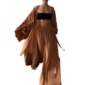 3-Piece Cardigan, Tube Top & Pants Lounge Set