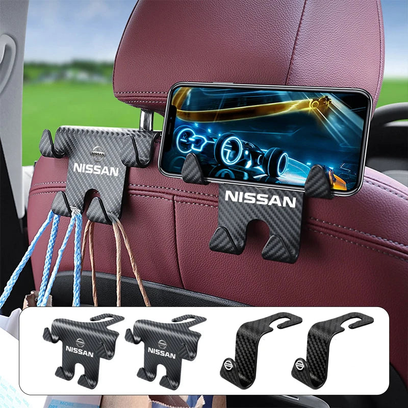 🪝 Car Back Seat Storage Hook & Phone Holder