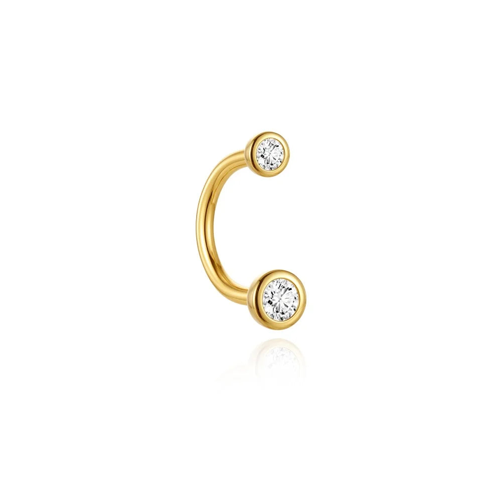 925 Silver Mini CZ Tragus Stud (1 Pc)
