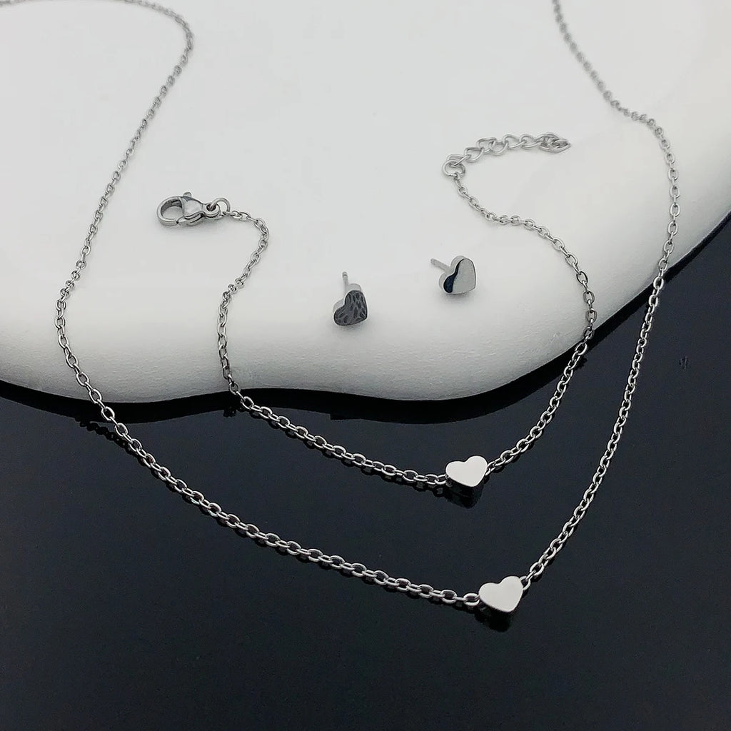 ❤️ Love Jewelry Set Necklace Bracelet Earrings