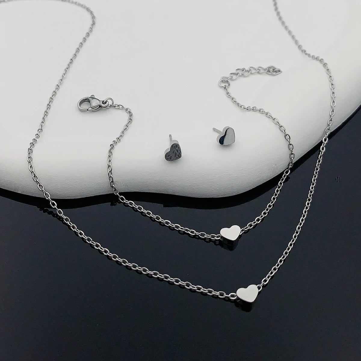 ❤️ Love Jewelry Set Necklace Bracelet Earrings