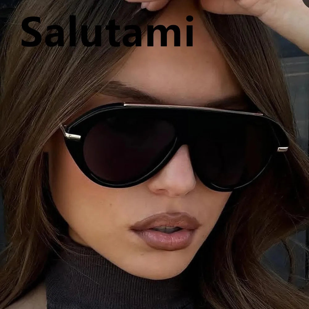 Women's Oversized Oval Gradient Sunglasses