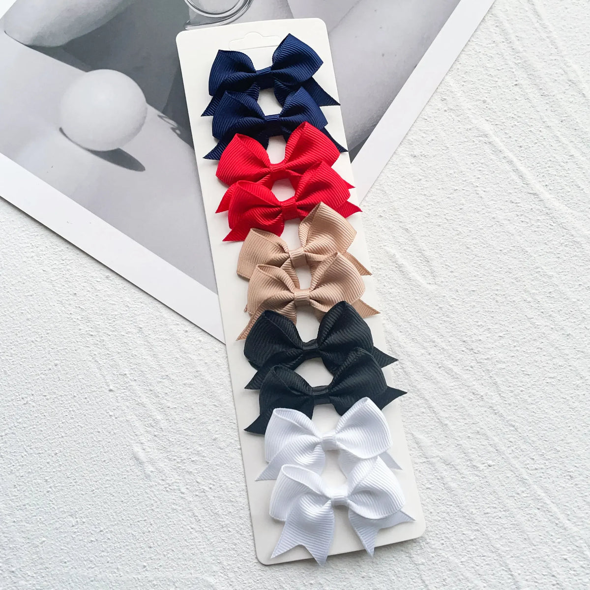 Girls Hair Bow Clips – 10 Pcs