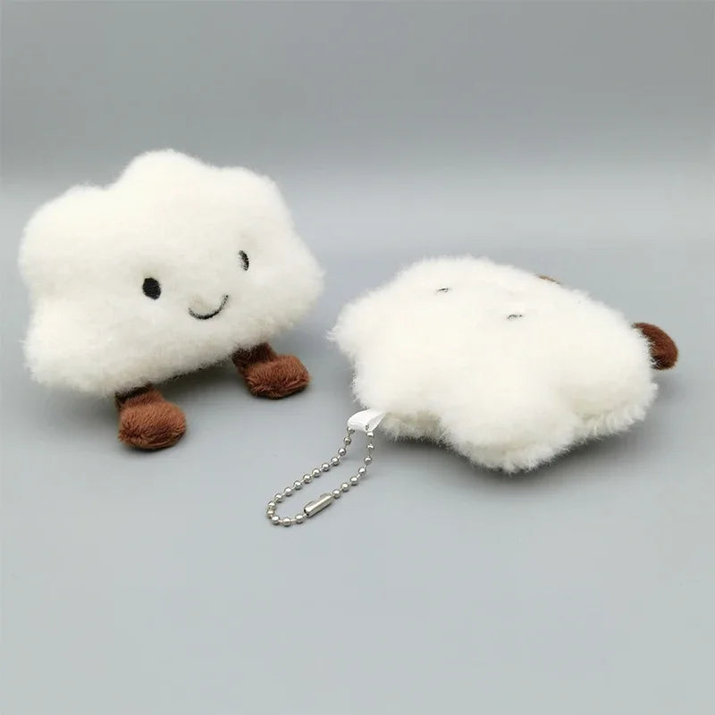 Plush Smile Cloud Keychain