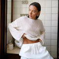 Sheer Flared Sleeve Knit Top