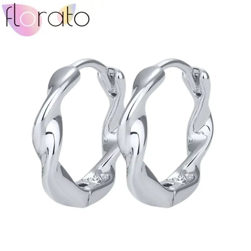 925 Silver Plain Circle Hoop Earrings
