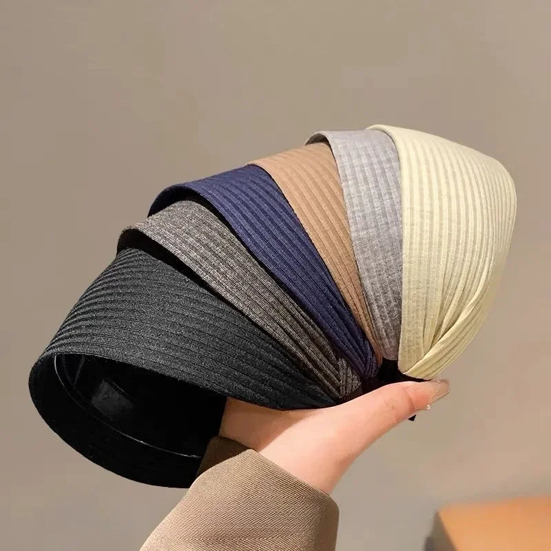 Wide Knit Cotton Headband