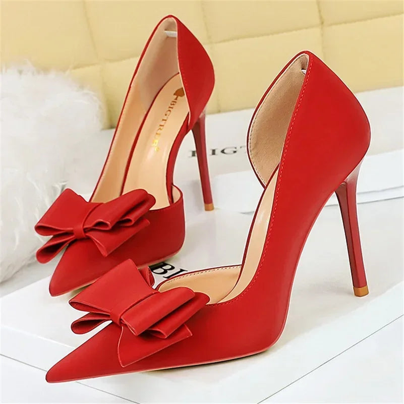 Women's 10.5cm Bowknot High Heels
