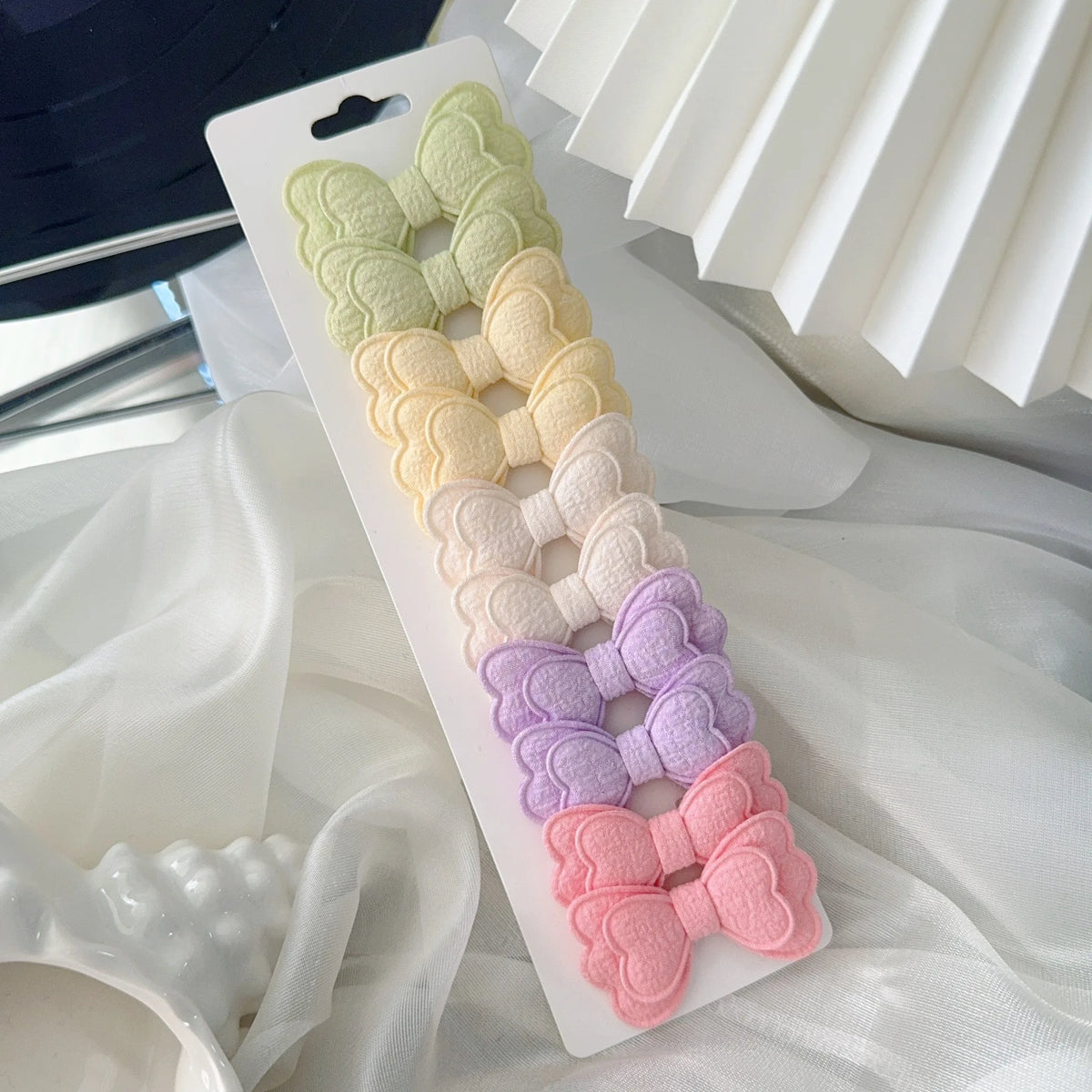 Girls Hair Bow Clips – 10 Pcs
