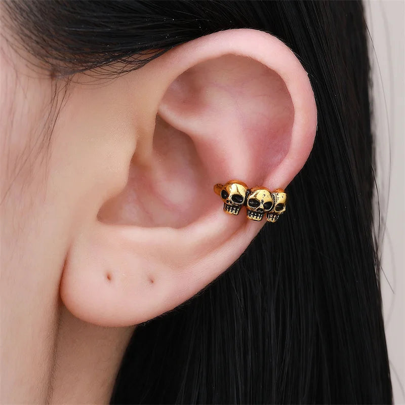 Skull & Ghost Cartilage Ear Clip