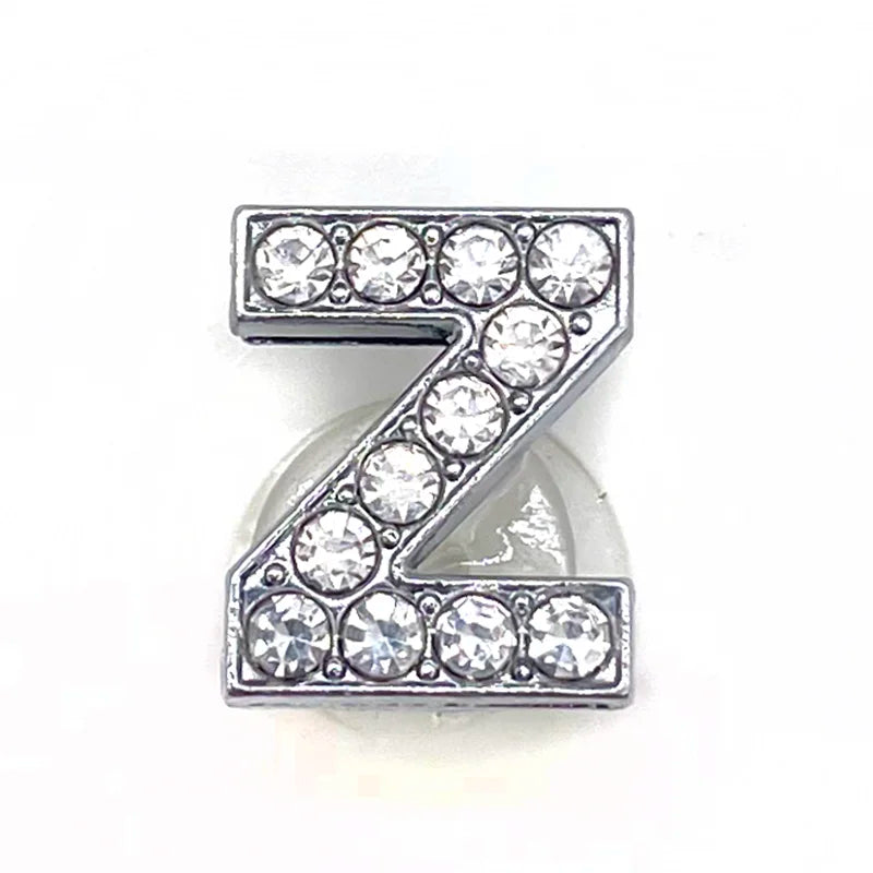 Rhinestone Letter Shoe Charms