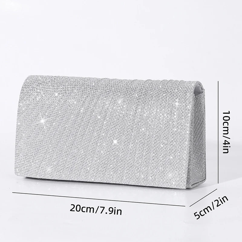 Glitter Envelope Clutch Bag