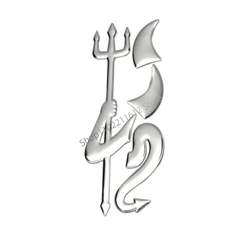 😈 3D Demon Car Emblem Sticker