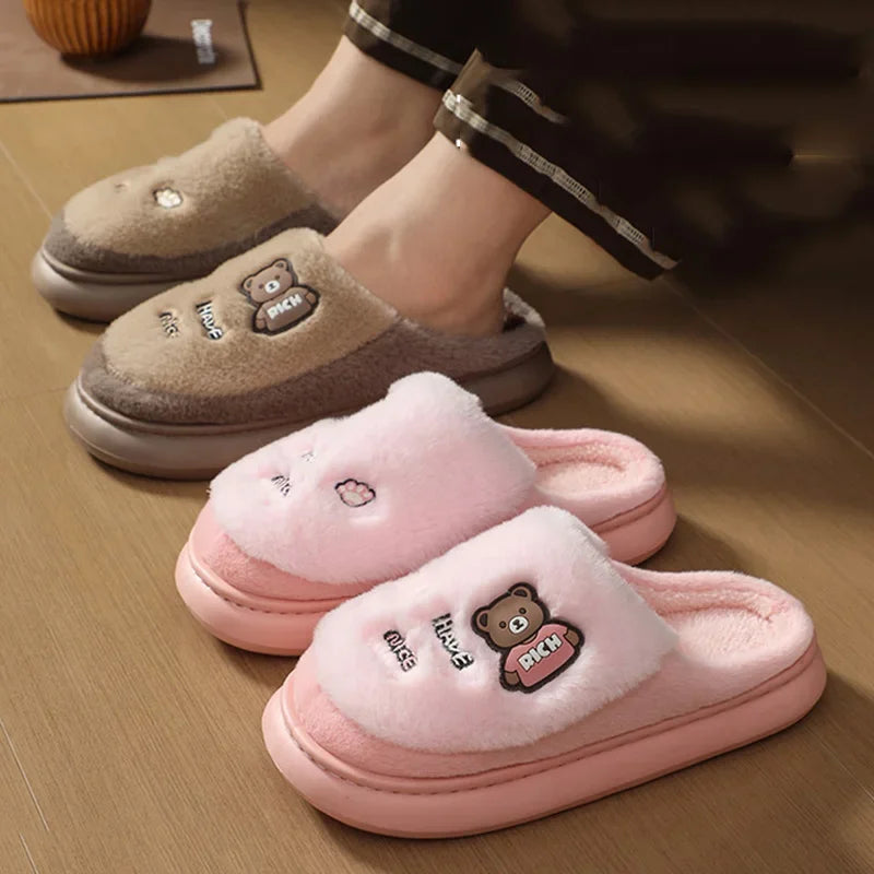Women's Fluffy Platform Slippers