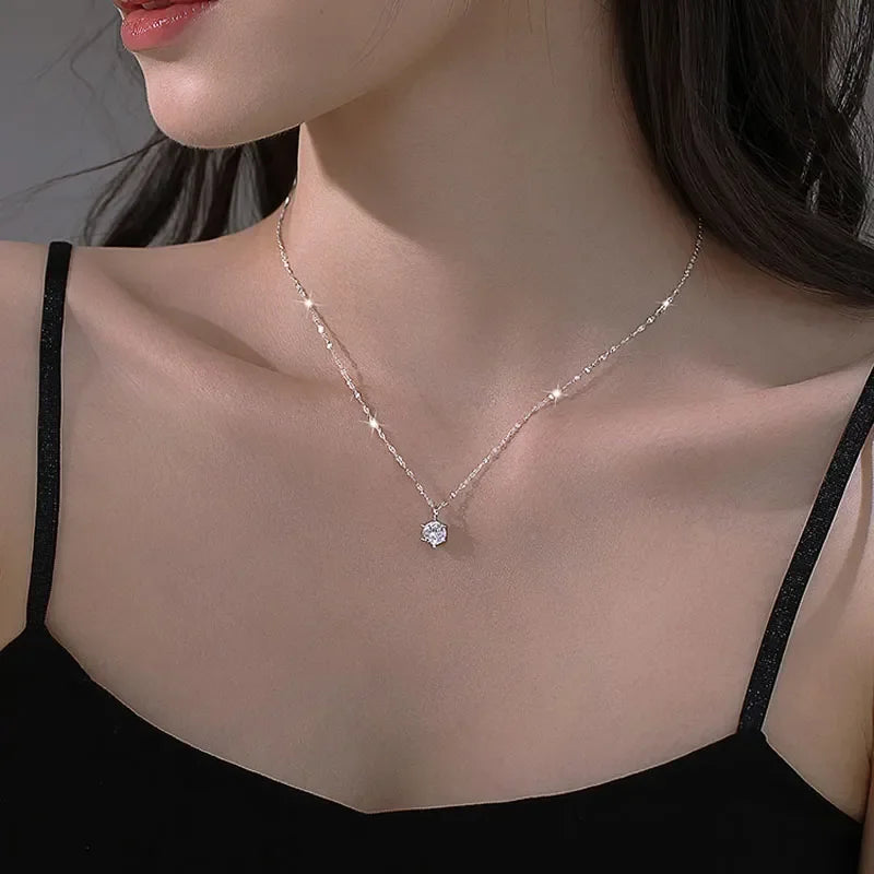 💎 Silver AAA Zircon Choker Necklace