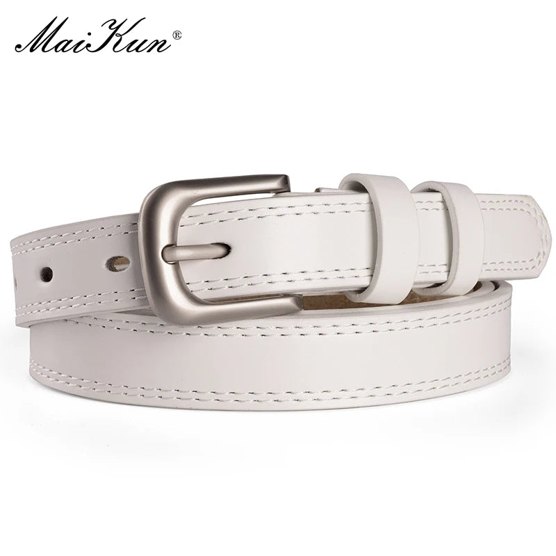 Women's Candy Color Leather Belt