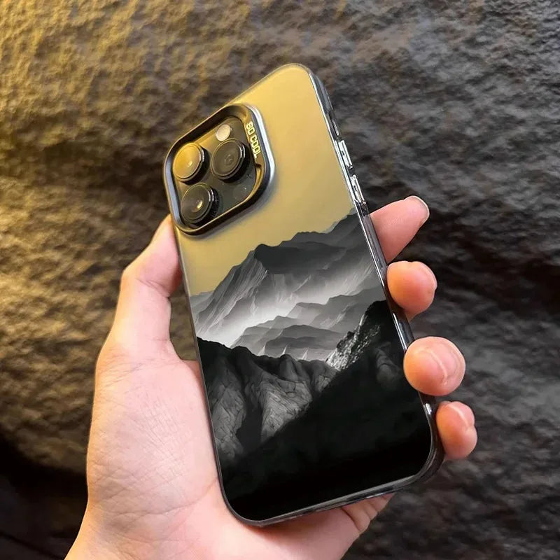 Colorful Mountain Print iPhone Case