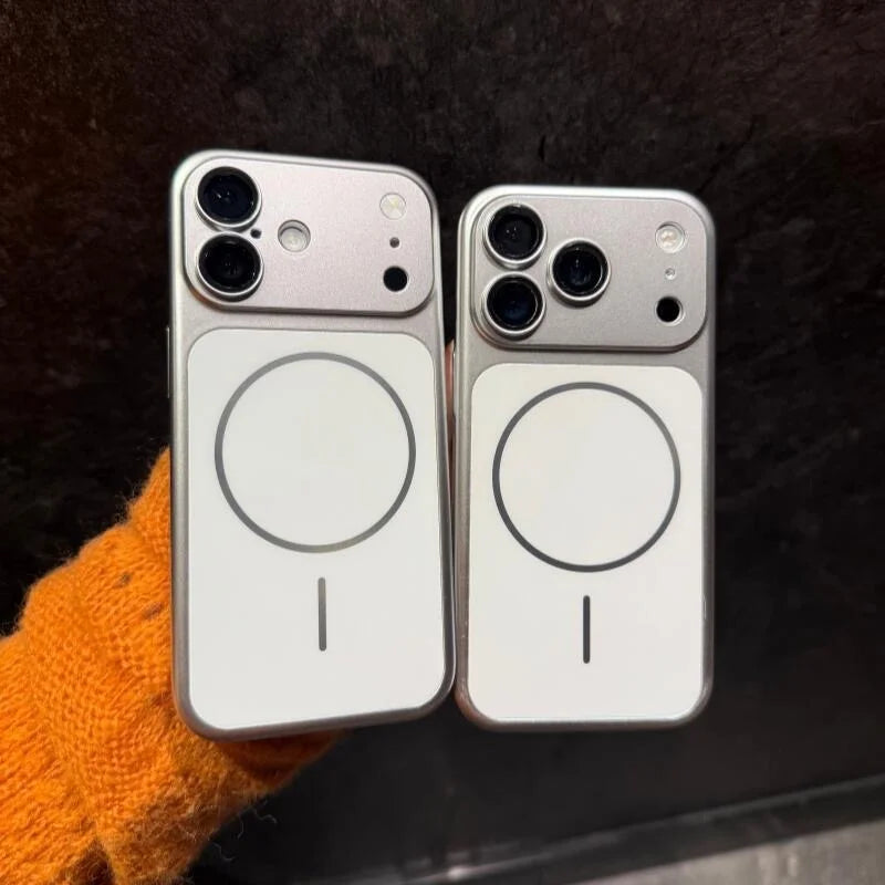 ⚙️ Metal Color Magnetic Charge Rugged Case