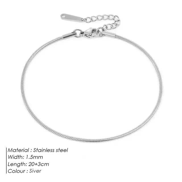 Adjustable Snake Chain Anklet