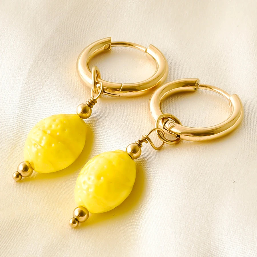 Colorful Glass Bead Huggie Hoops