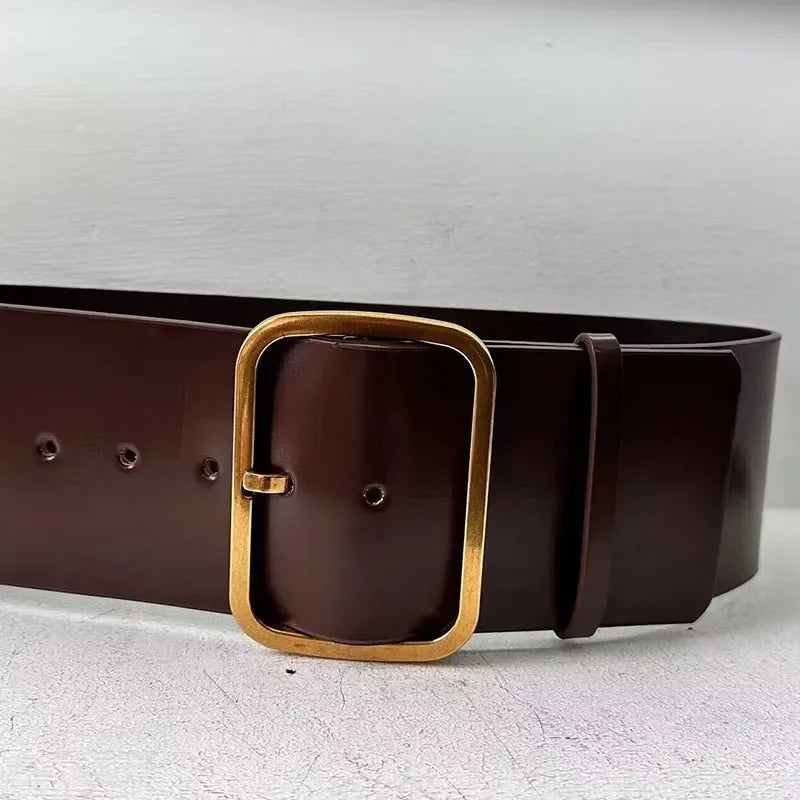 Women's Wide Leather Corset Belt