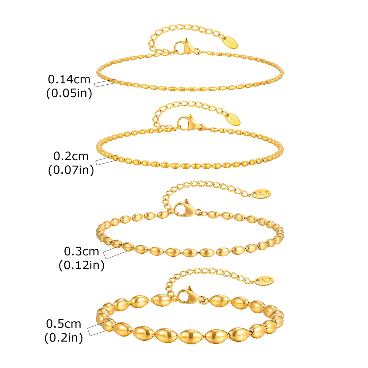 Gold Plated Bead Ball Anklet