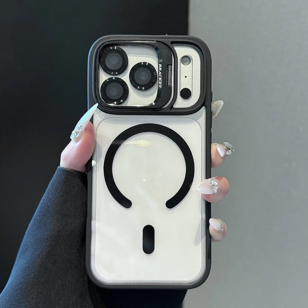 Clear Magnetic Stand iPhone Case