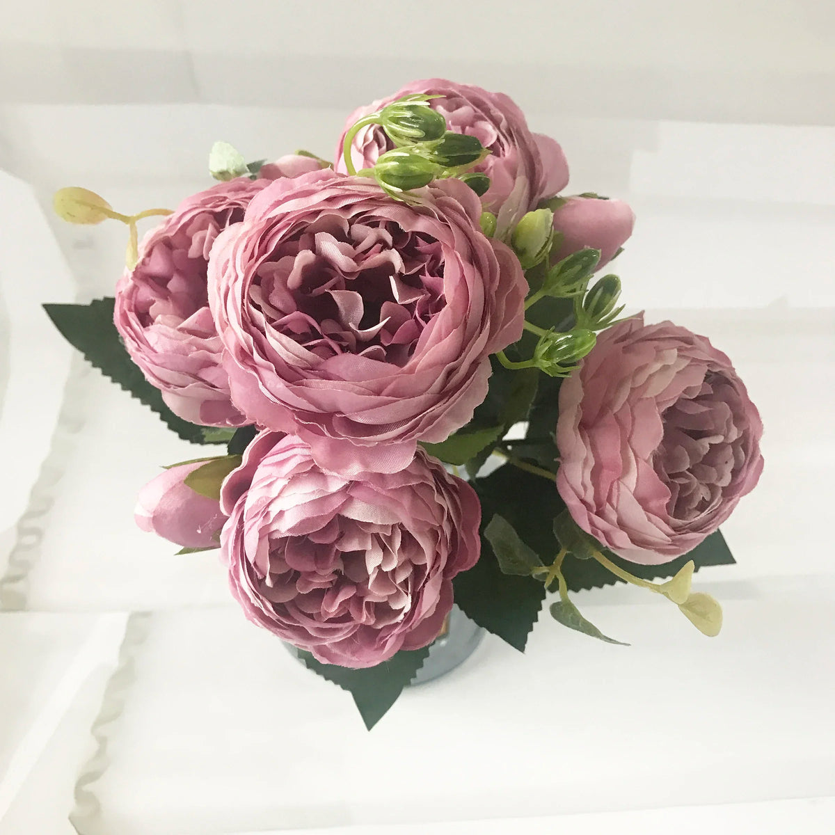 Pink Silk Peony Bouquet 30cm