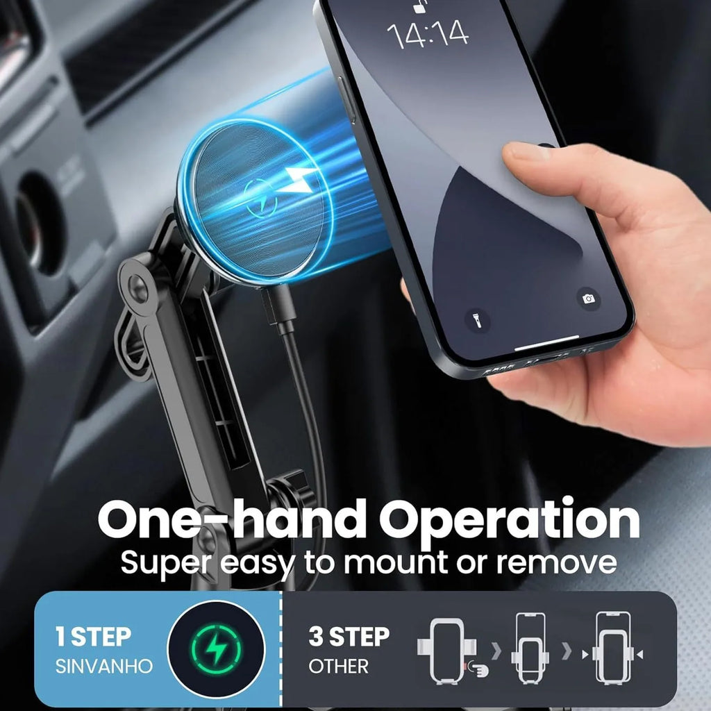🚗 Multifunctional Car Cup Holder Phone Mount